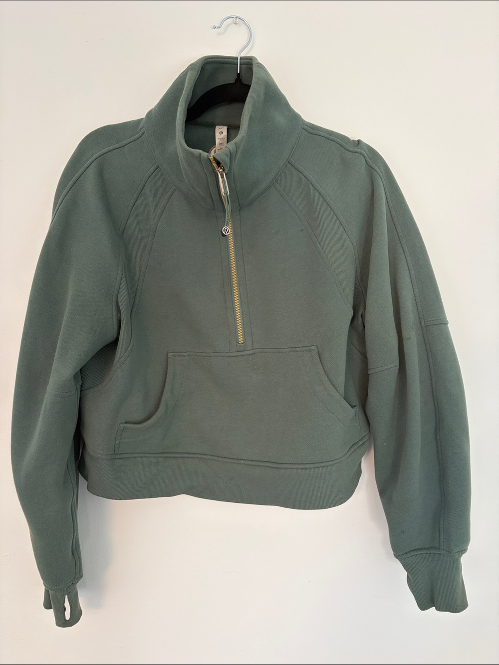 Lulu Lemon Scuba Half-Zip in Green